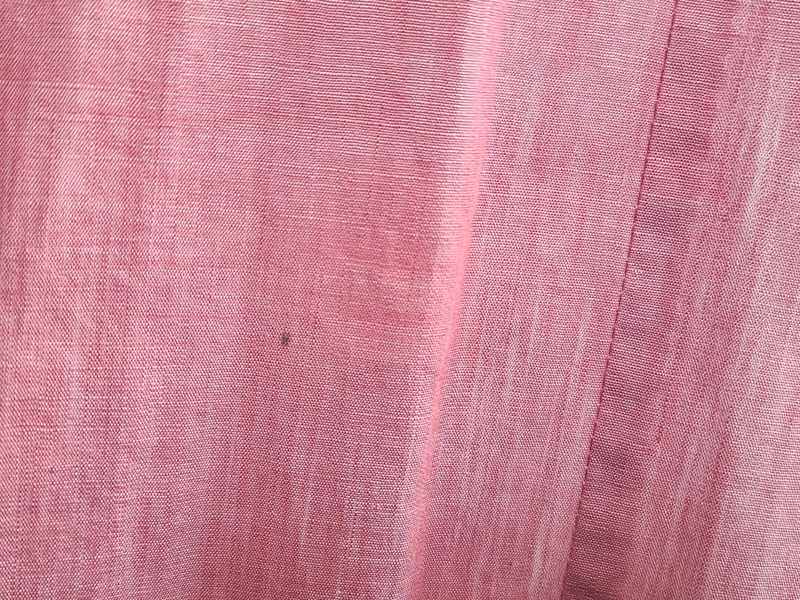 Vintage 1950s Pink Wrap Dress Gray Stripe Trim Jay Ann (B-39″ W-26″-30″ H-38″)