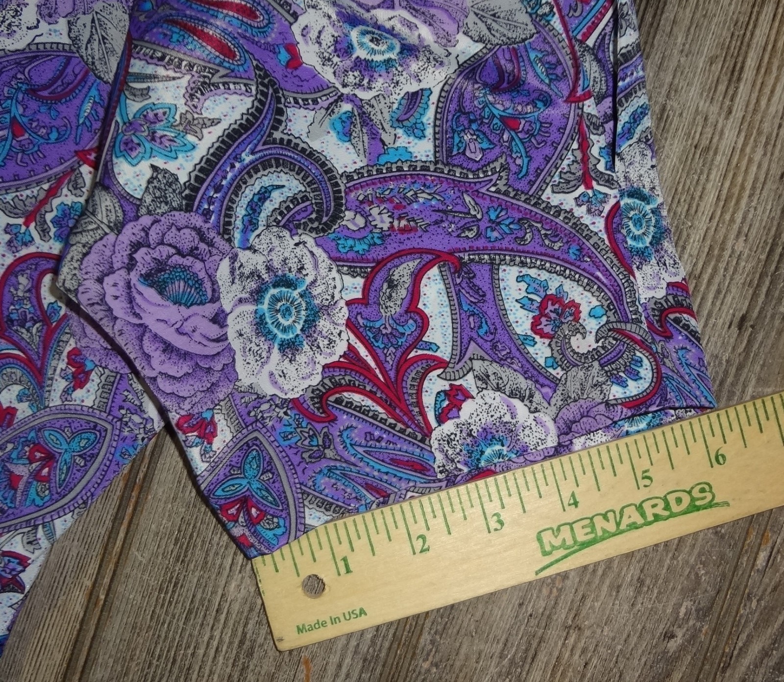 Vintage Lucy Pellini Purple & White Paisley Floral Print Blouson Dress Size 16