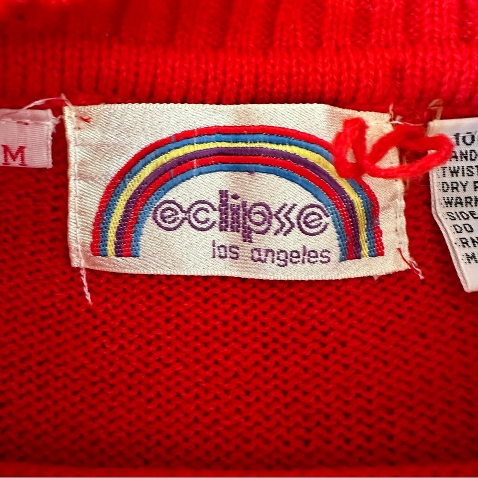Vintage Sweater Dress with Hearts by Eclipse size M 80s Dress