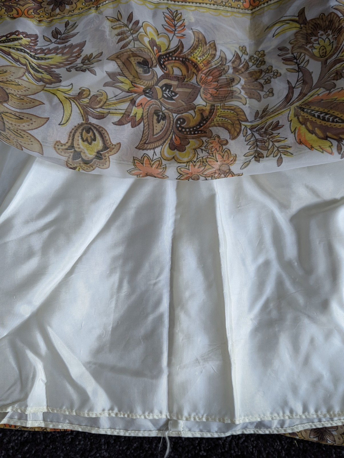 Avalon Classics VTG 1970’s Hostess Dress Maxi Empire Waist Sheer Floral Sz 12/14