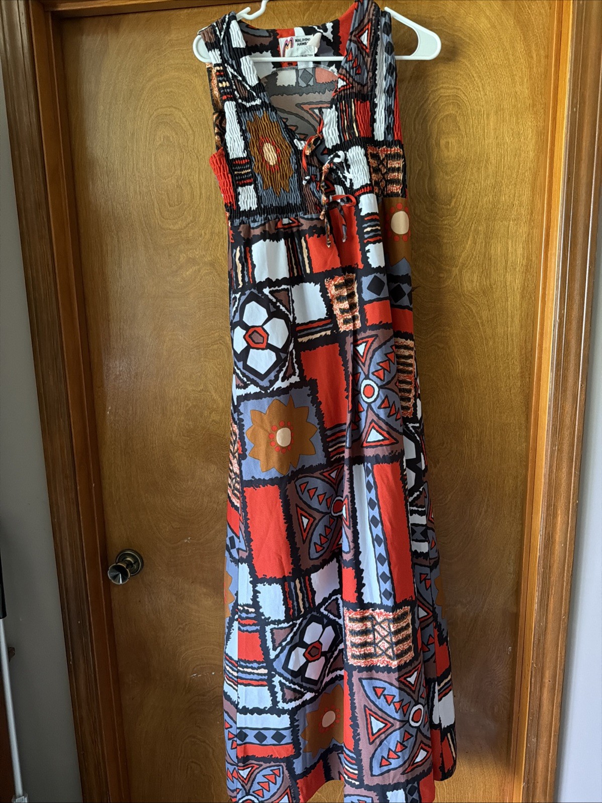 Vintage Malihini Hawaii Designer’s Collection Vintage Hawaiian Maxi Dress Sz 10