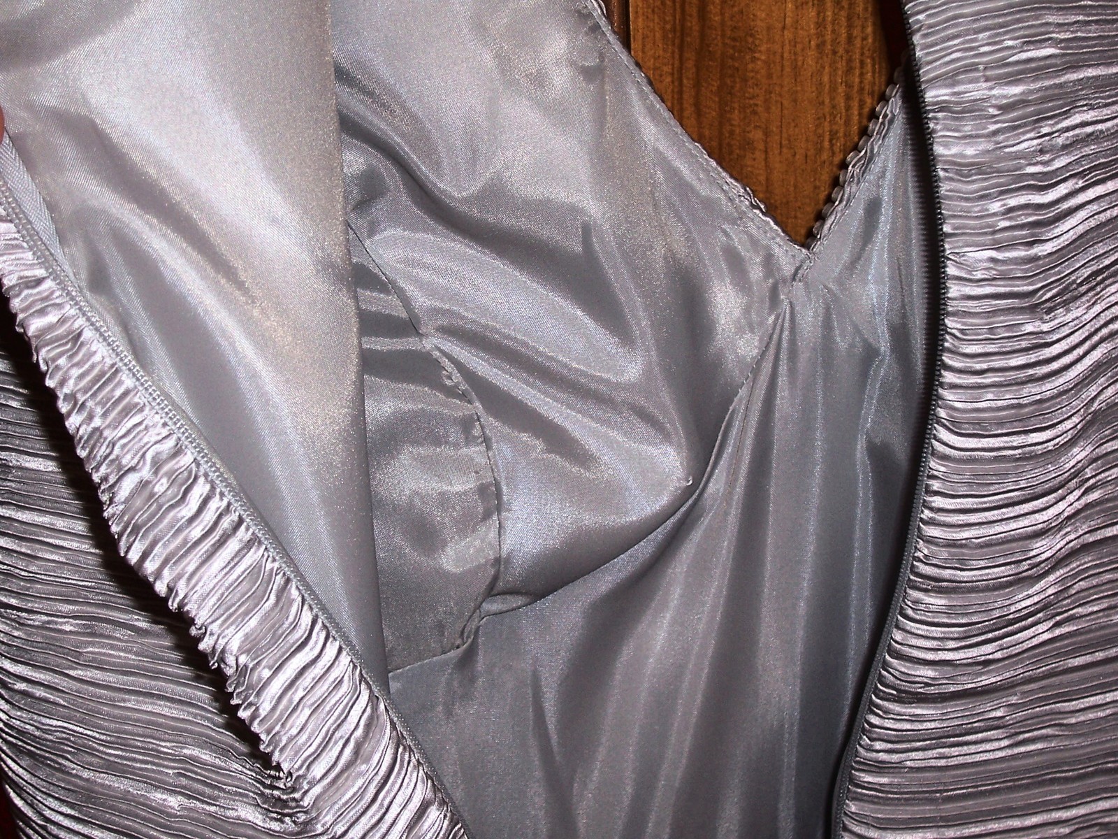 CACHET GRAY SILVER GOWN EVENING DRESS MOTHER OF BRIDE FAUX 2 PIECE SHAWL SIZE 6