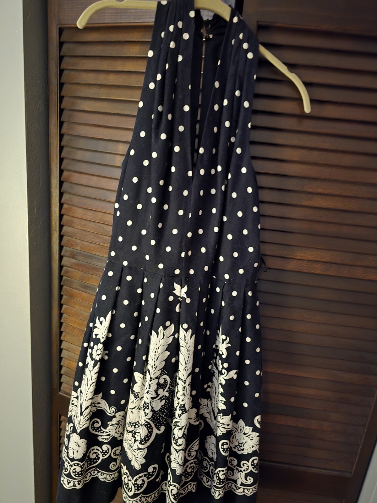 Vintage A.J. Bari Polka Dot Dress Size 12 Fits More Like A Size 10.