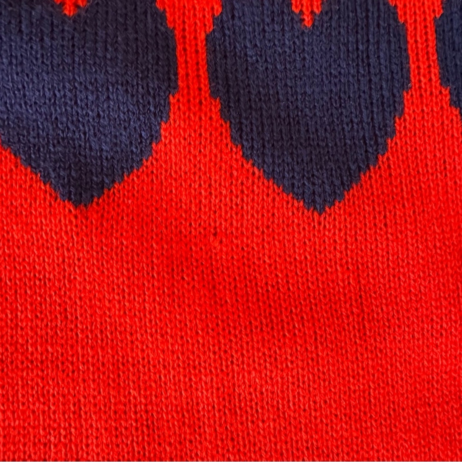 Vintage Sweater Dress with Hearts by Eclipse size M 80s Dress