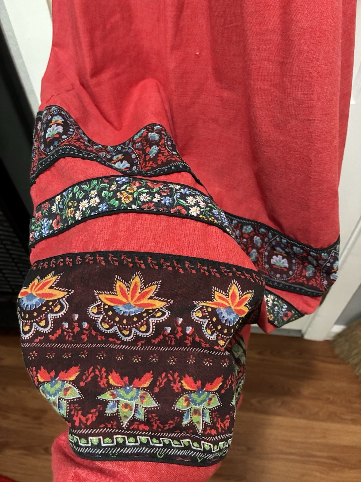 VTG 70s Gunne Style Prairie Cottage Core Hippie Festival Folk Dress Sundress S M