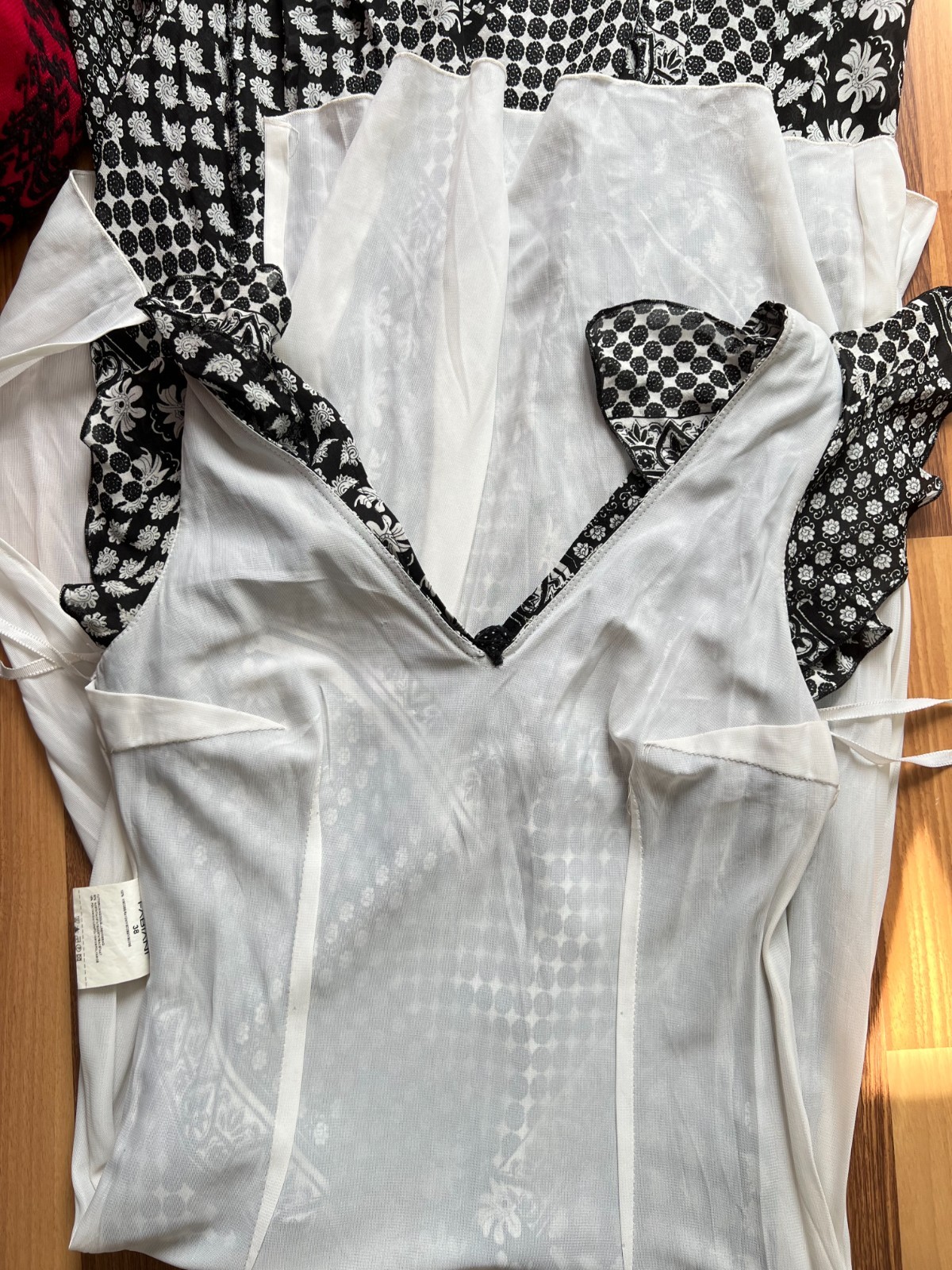90s Bias Cut Graphic Print Midi Dress Y2K Flutter Sleeve V Neck Fairy Whimsygoth