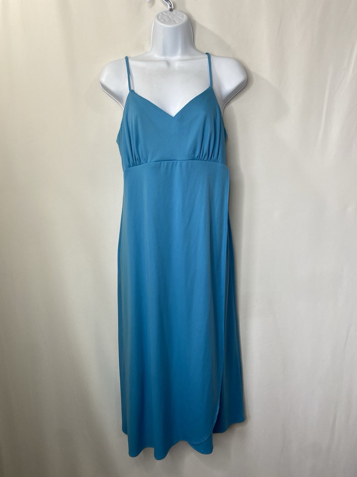 Vintage JCPenney Fashion Cocktail Dress Size 16 T Faux Wrap Slinky Going Out 80s