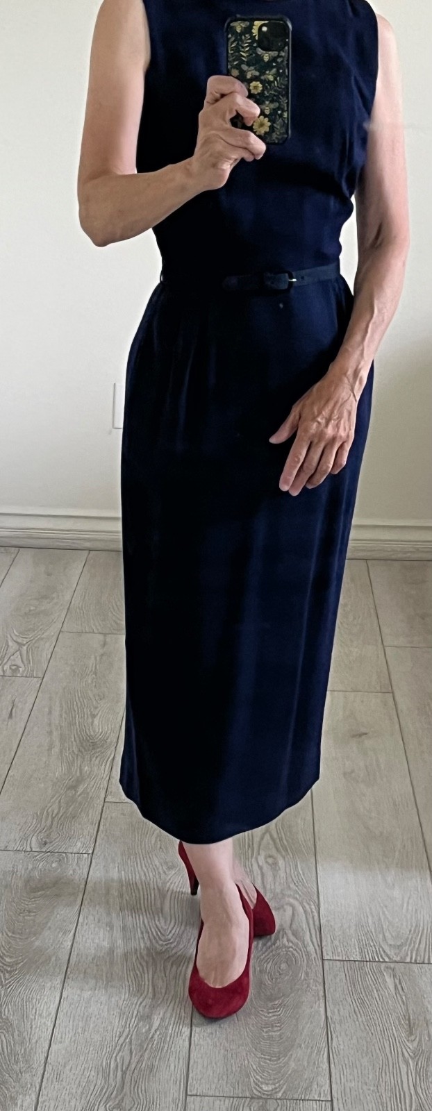 Vintage Murray Millman Pencil Navy Blue Dress